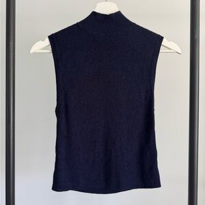 Dark Navy Turtleneck Knit Tank